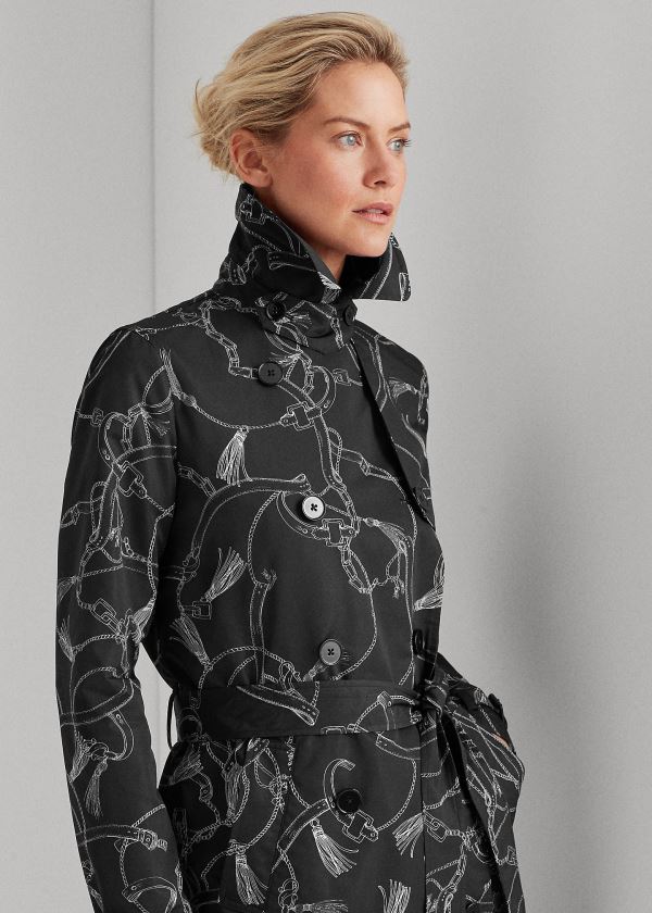 Women's Ralph Lauren Print Taffeta Trench Coat | 026837XCI